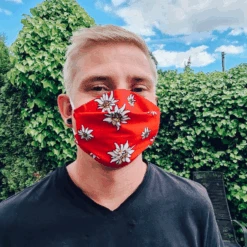 Unisex Gesichtsmaske Swiss -Herz Schmuck Geschaft Gesichtsmaske Stoffmaske Hygienemaske Covid19 Schweiz Edelweiss Swiss Remo 3 424222