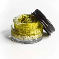 Glitzer Gel Silber & Gold -Herz Schmuck Geschaft Glitter Gel Glitzer Glitzergel Gesicht Korper Haare Biodegradable gold 2