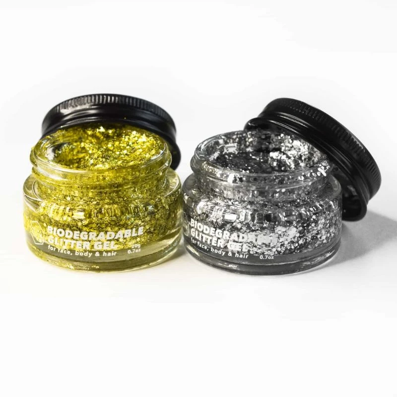 Glitzer Gel Silber & Gold