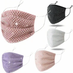 Glitzer Maske Holly Stars -Herz Schmuck Geschaft Glitzer Stoffmaske Maske Community Mask Glitzermaske Glitter Mundschutz Fashion Hochzeit Hochzeitsmaske Schweiz Holly Stars alle farben 1