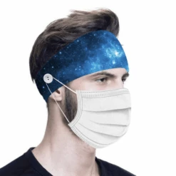 Haarband Maske Galaxy -Herz Schmuck Geschaft Haarband Masken Accessoires Maskenschmuck Stirnband Galaxy blau 3 287771