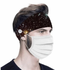 Haarband Maske Galaxy -Herz Schmuck Geschaft Haarband Masken Accessoires Maskenschmuck Stirnband Galaxy schwarz 3 351803