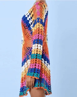 Häkelkleid Shirt Benirras -Herz Schmuck Geschaft Haekelkleid Kleid Damen Bohemian Hippiestyle Crochet Benirras farbig 2 679465