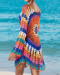 Häkelkleid Shirt Benirras -Herz Schmuck Geschaft Haekelkleid Kleid Damen Bohemian Hippiestyle Crochet Benirras farbig 3 686280