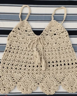 Häkeltop Niza -Herz Schmuck Geschaft Haekeltop Crochet Knit Top Damen weiss gehaekelt Niza 4 255233