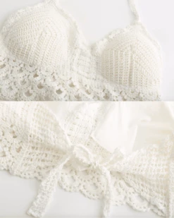 Häkeltop Cannes -Herz Schmuck Geschaft Haekeltop Crochet Top Croptop Bohemian Fashion Cannes weiss 7 427113