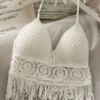 Häkeltop Cocolia -Herz Schmuck Geschaft Haekeltop Crochet Top Haekel Knitted Damen Boho Hippie Bohemian Fashion Style Cocolia weiss 1