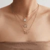Multilayer Halskette Secret Butterfly -Herz Schmuck Geschaft Halskette Multilayer Choker Schmuck Accessoires Damen gold Secret Butterfly 1 690087