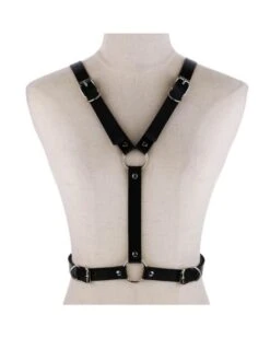 Harness Körpergürtel Angel -Herz Schmuck Geschaft Harness Koerperguertel Fetisch Rave Festival Kunstleder Fluegel Angel schwarz 3