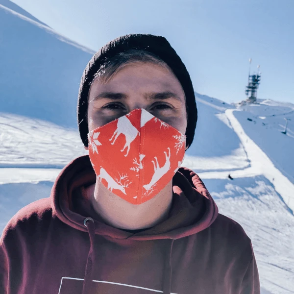 Herren Seiden-Stoffmaske Sweden Christmas – Bild 2