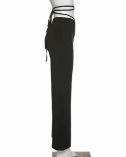 Elastische Hose Alissa -Herz Schmuck Geschaft Hosen Damen zum binden schnuerren street fashion Elastische Pants schwarz Alissa 6 904740