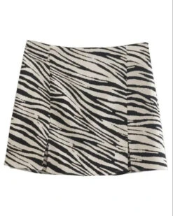 Hosenrock Zebra Kelani 6 Hosenrock Zebra Kelani -Herz Schmuck Geschaft Hosenrock kurze Hose Rock Jupe Mini Shorts Zebra Muster schwarz weiss Kelani 2