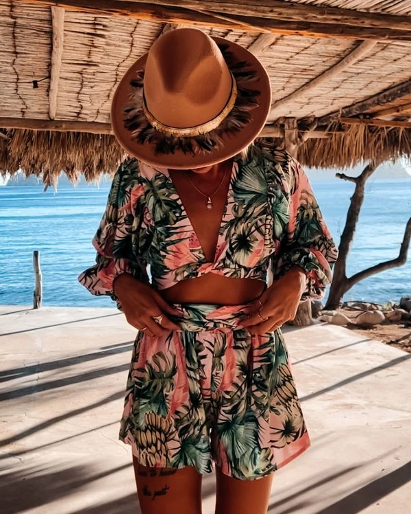 Kurzer Jumpsuit Tropical Watermelon