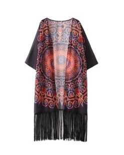 Fransen Kimono Magical Spirit 8 Fransen Kimono Magical Spirit -Herz Schmuck Geschaft Kimono Cardigan Kimonos Tunika Boho Hippie Gipsy Fransen Mandala Magical Spirits schwarz farbig 2 499140