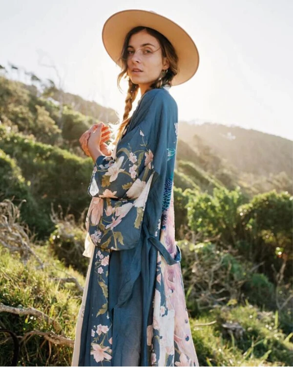 Kimono Pavo Flowers – Bild 2