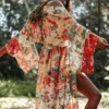 Kimono Wild Bloom -Herz Schmuck Geschaft Kimono Cardigan Tunika Bohemian Hippie Gypsy Tropical Beachdress Blumen Vogel Wild Bloom 7 947539