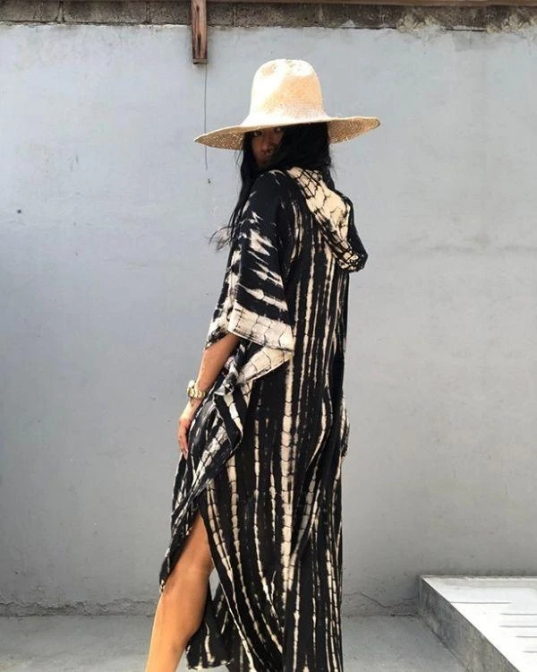 Kaftan Kapuzen Kimono Koh Phangan – Bild 2