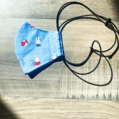 Kinder Maske Hase Nijntje -Herz Schmuck Geschaft Kindermaske Stoffmaske Mundschutzmaske Kinder Hase Nijntje hellblau Details 2 815203