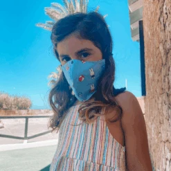 Kinder Maske Hase Nijntje -Herz Schmuck Geschaft Kindermaske Stoffmaske Mundschutzmaske Kinder Hase Nijntje hellblau Sophia 1 671717