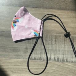 Kinder Stoffmaske Minnie Mouse Rainbow -Herz Schmuck Geschaft Kindermaske Stoffmaske Mundschutzmaske Kinder Minnie Mouse Rainbow Details 2 422175