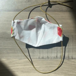 Kinder Kettenmaske Watermelon -Herz Schmuck Geschaft Kindermaske Stoffmaske Mundschutzmaske Kinder Watermelon weiss rot Details 1 835776