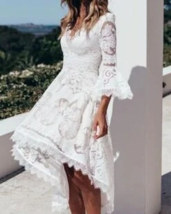 Weisses Spitzen Kleid Eivissa 11 Weisses Spitzen Kleid Eivissa -Herz Schmuck Geschaft Kleid Spitzenkleid Damen Sommerkleid Kleider Spitze Lace Boho Bohemian Maxikleid Eivissa 2 101046