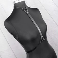 Körpergürtel Harness Paula -Herz Schmuck Geschaft Koerperguertel Harness Fetisch Kunstleder Festival Schmuck Accessoires schwarz Paula 4 538046