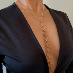 Bauchkette Hera Ring -Herz Schmuck Geschaft Koerperschmuck Bauchkette Bellychain Bodychain Kette Kreise Ringe Schmuck Damen Hera Ring gold 2