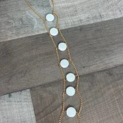 Bauchkette Seashell Chic -Herz Schmuck Geschaft Koerperschmuck Bauchkette Bodychain Bellychain Schmuck Damen weisse Perlen Seashell Chic gold 3