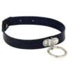 Kunstleder Choker Hold Me 2 Kunstleder Choker Hold Me -Herz Schmuck Geschaft Kunstleder Choker Halsband Halskette Modeschmuck Leder Look Nieten silber Leichtmetall Fetisch BDSM Accessoires schwarz Ring Kreis Hold Me 1