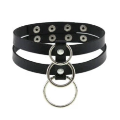 Kunstleder Choker Double Tripple