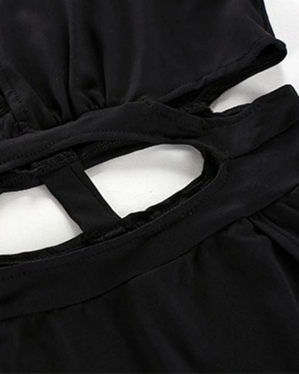 Langes Cut-Out Schlitz Kleid Dina – Bild 7