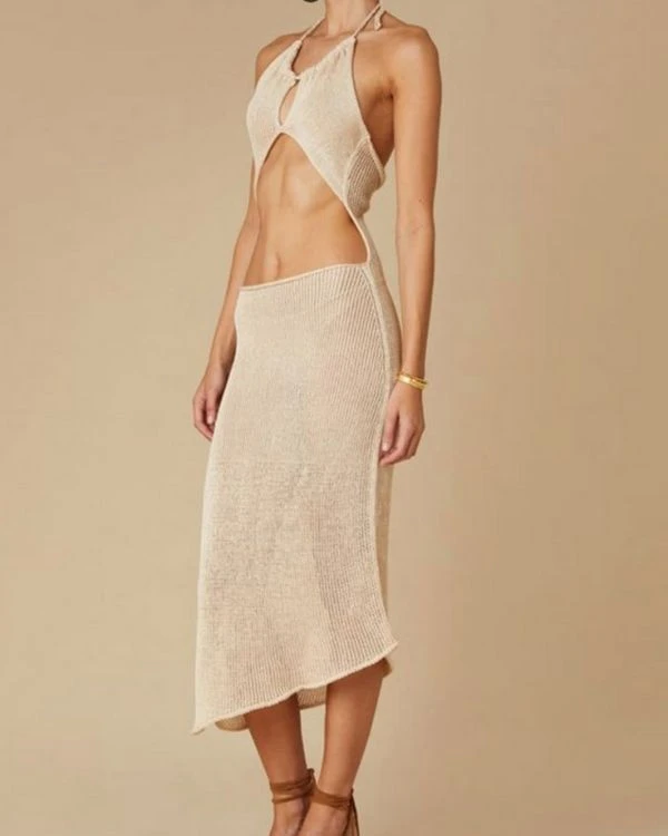 Langes Cut-Out Kleid Zoe – Bild 4