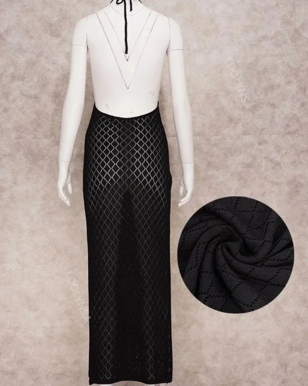 Langes Feinstrick Kleid Josefin 6 Langes Feinstrick Kleid Josefin – Bild 5