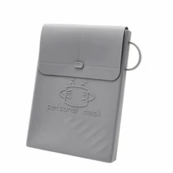 Maskenetui "personal Mask" -Herz Schmuck Geschaft Maskenetui Maskenbox Mask Storage Portable Maskentasche PVC Maskenzubehoer Maskenextras Personal Mask alle grau 3 130777