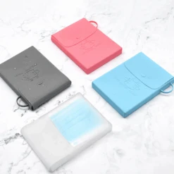 Maskenetui "personal Mask" -Herz Schmuck Geschaft Maskenetui Maskenbox Mask Storage Portable Maskentasche PVC Maskenzubehoer Maskenextras Personal Mask alle grau 4 939797