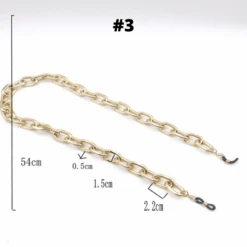 Masken Ketten Schmuck Romina -Herz Schmuck Geschaft Maskenkette Kette Masken Stoffmasken Mundschutz Gliederkette Sonnenbrille Brillenkette Romina gold 3 817144