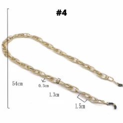 Masken Ketten Schmuck Romina -Herz Schmuck Geschaft Maskenkette Kette Masken Stoffmasken Mundschutz Gliederkette Sonnenbrille Brillenkette Romina gold 4