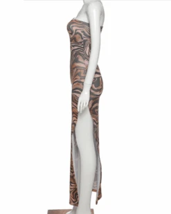 Maxikleid Safari 17 Maxikleid Safari -Herz Schmuck Geschaft Maxikleid Kleid Sommerkleid Damen Longdress Bohemian Bohochic braun schwarz Safari 6 222639