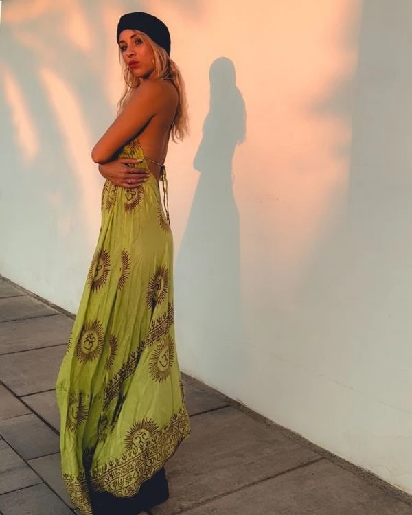 Langes Kleid Green Goa 6 Langes Kleid Green Goa – Bild 4