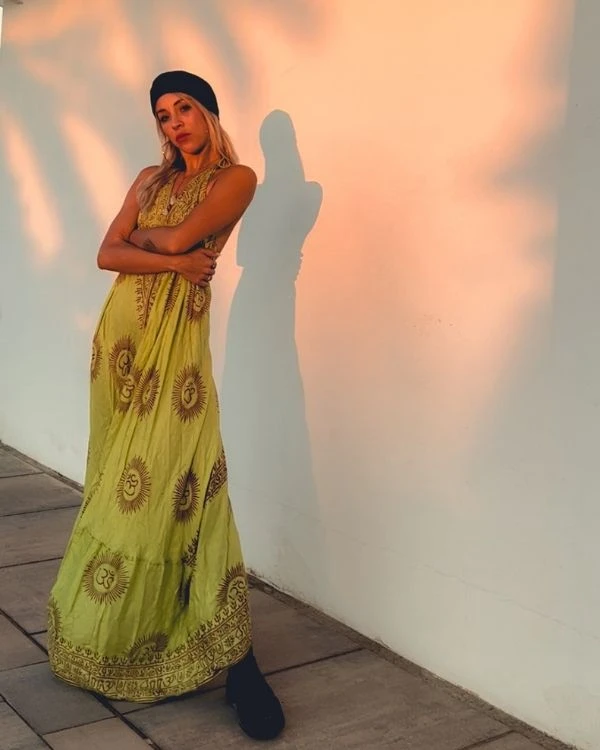 Langes Kleid Green Goa 4 Langes Kleid Green Goa – Bild 2