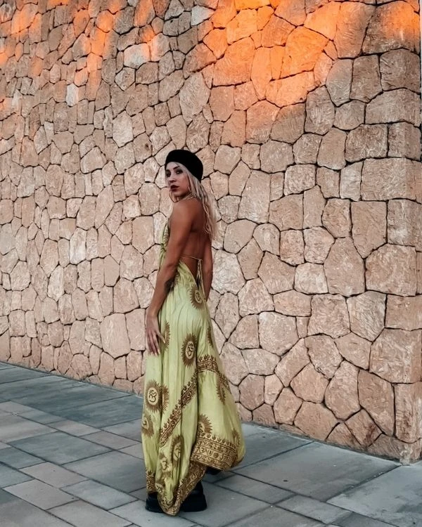 Langes Kleid Green Goa 5 Langes Kleid Green Goa – Bild 3