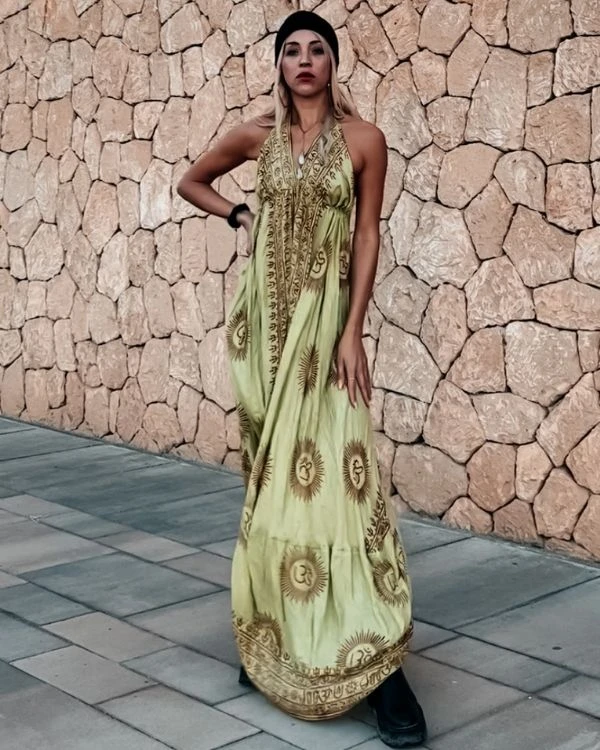 Langes Kleid Green Goa 3 Langes Kleid Green Goa