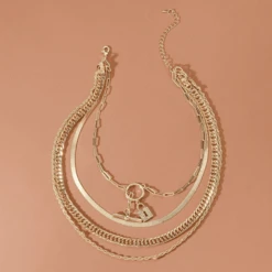 Multi Halskette Golden Lock 10 Multi Halskette Golden Lock -Herz Schmuck Geschaft Multi layer Halskette Choker Gliederkette Feineketten Schmuck Accessoires Fashion Schweiz gold Golden Lock 5 571375