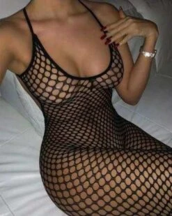 Netz Einteiler Lemina -Herz Schmuck Geschaft Netz Einteiler Overall Jumpsuit elastisch erotisch sexy Reizwaesche Lemina schwarz 4