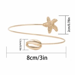 Oberarmreifen Seastar -Herz Schmuck Geschaft Oberarmreifen Reifen Schmuck Damen Bohemian Beachstyle Hippiestyle gold Seastar 2 737428