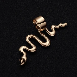 Ohrring Ear Cuff Snake -Herz Schmuck Geschaft Ohrring Ear Cuff Accessoires Schmuck Boho Animal Schlange Snake gold 2 691518