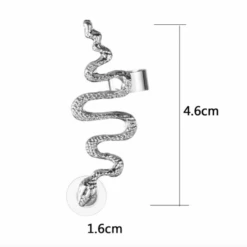 Ohrring Ear Cuff Snake -Herz Schmuck Geschaft Ohrring Ear Cuff Accessoires Schmuck Boho Animal Schlange Snake silber 1 481901