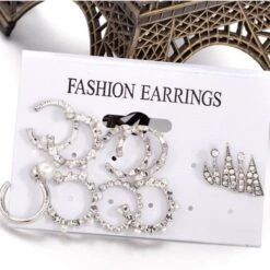 Ohrringe Ear Cuff Maia 9 Ohrringe Ear Cuff Maia -Herz Schmuck Geschaft Ohrringe ear cuff set modeschmuck leichtmetall kunstperlen schmuck damen juststyle silber Maia 4 175354