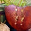 Ohrringe Mystic Snake -Herz Schmuck Geschaft Ohrringe Modeschmuck Damen Boho Hippie Gipsy Magical Sonne Schlange Mystic Snake gold 3